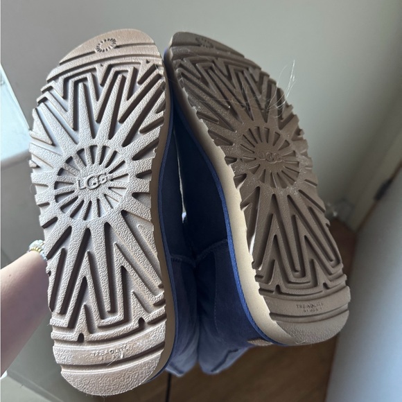 UGG Blue Suede Boots with Tan Soles - Picture 3 of 7